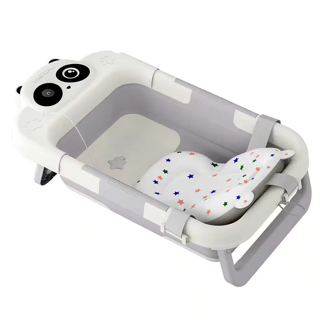 FIVMEN Babywanne faltbar Kissen Thermometer