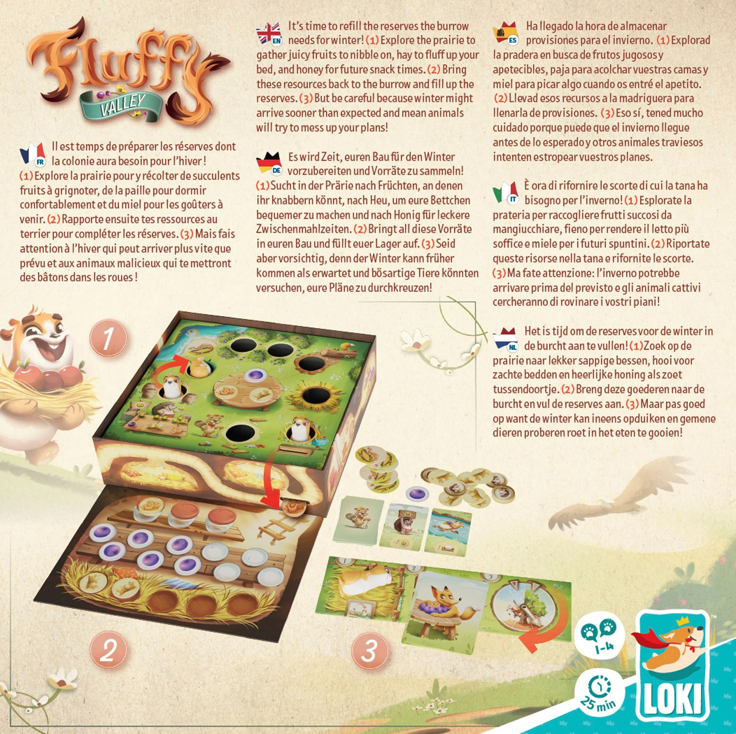 LOKI Fluffy Valley Brettspiel für Kinder