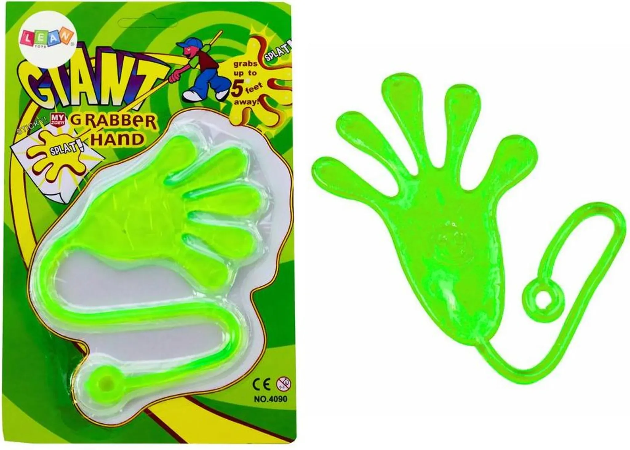 Klebrige Hand – Flexibles Schleim-Spielzeug in Grün