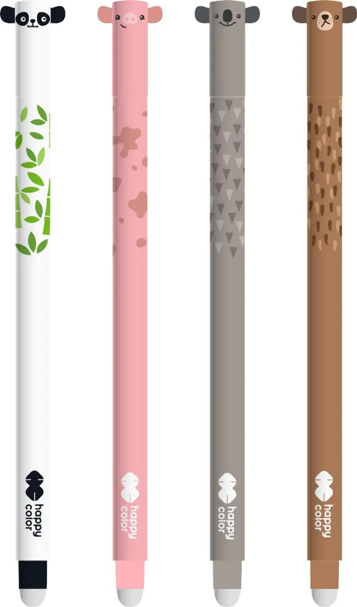 Abnehmbare Radiergummistifte 0,5 mm mit farbigem Gehäuse – 4 Stück Blister, Happy Color