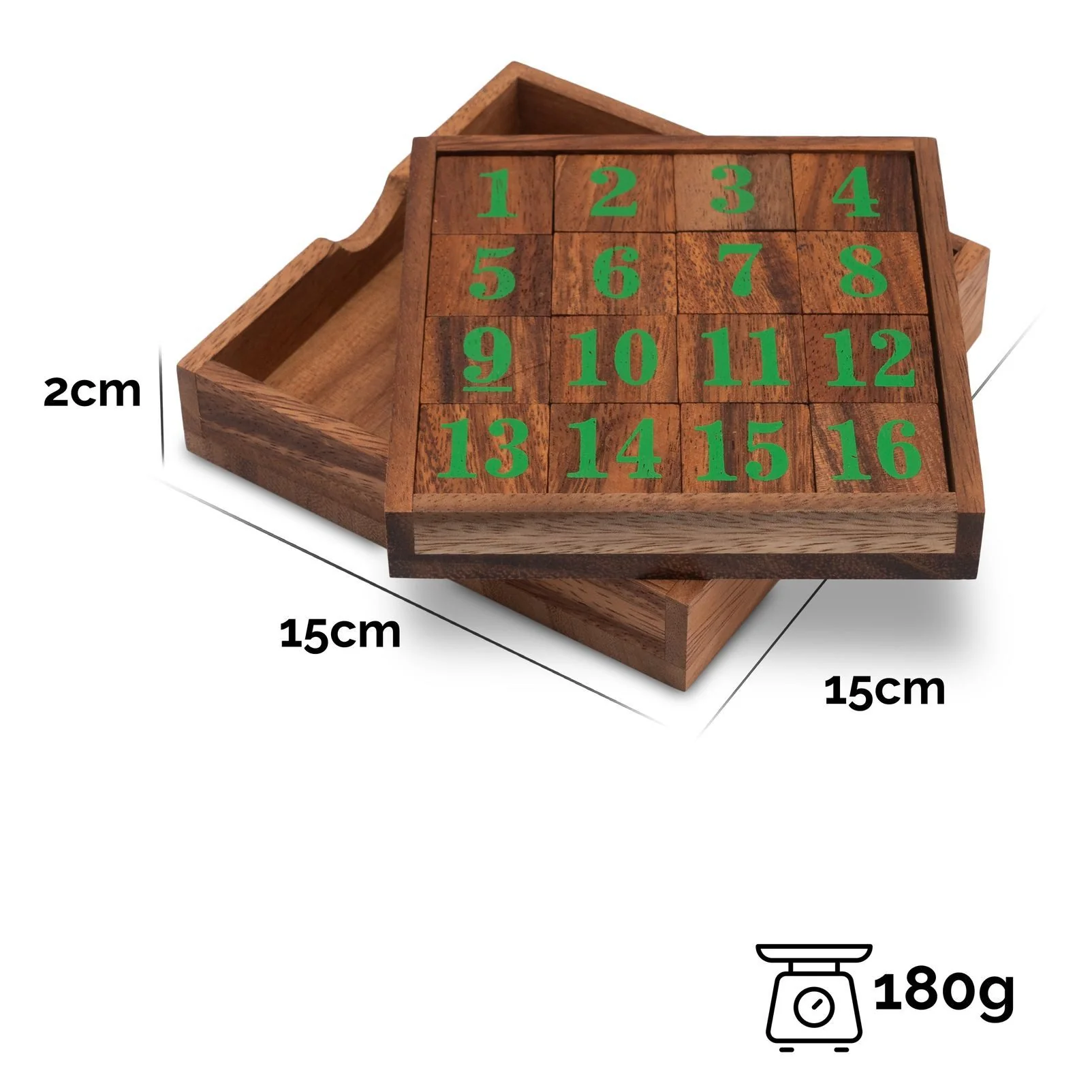 LOGOPLAY Slide 15 Schiebepuzzle grün