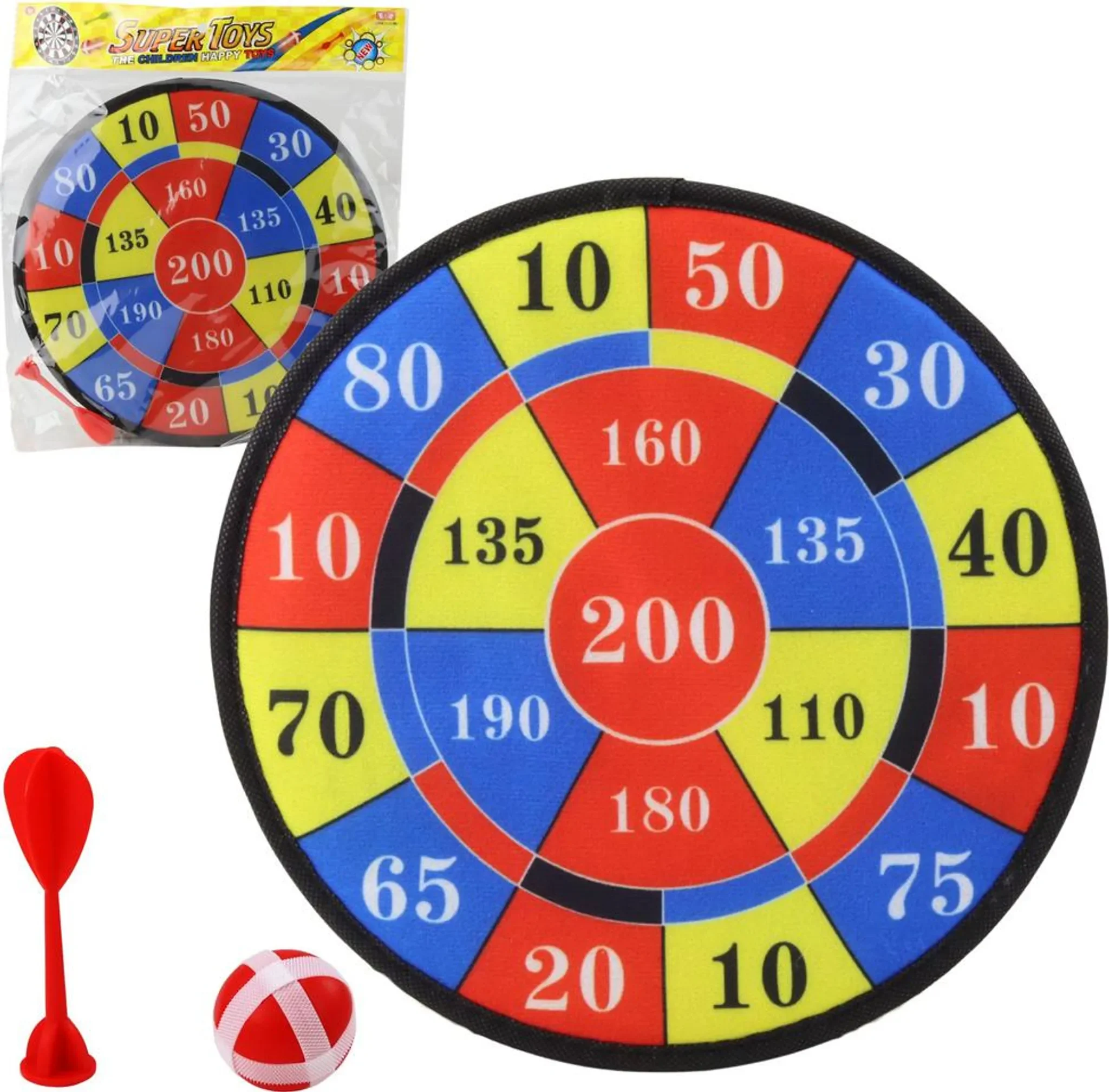 Schild Mit Scoring Learning To Play Dart Ball Game Of Skill – Klettscheibe mit Ball und Pfeil