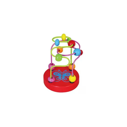 BESTTOY Motorikschleife Mini rot aus Holz