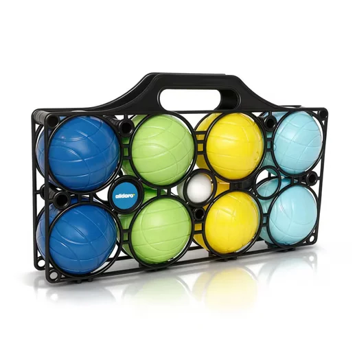 ALLDORO Boccia Set Kinder 9-teilig mit Tragekorb