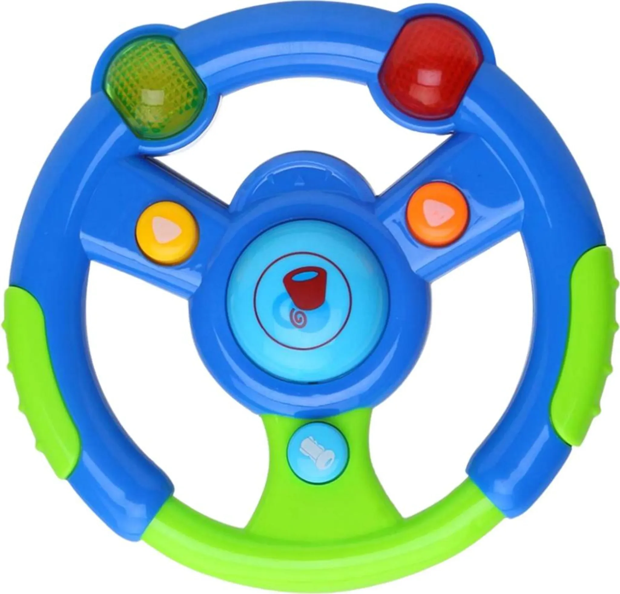 Interaktives Baby-Lenkrad – Licht & Sound, grün/blau