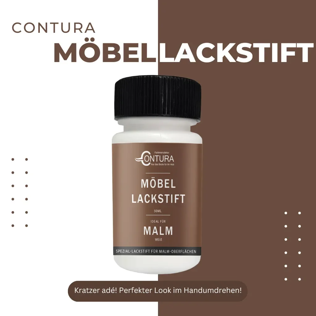 Contura Möbellackstift 50 ml Weiß für MALM