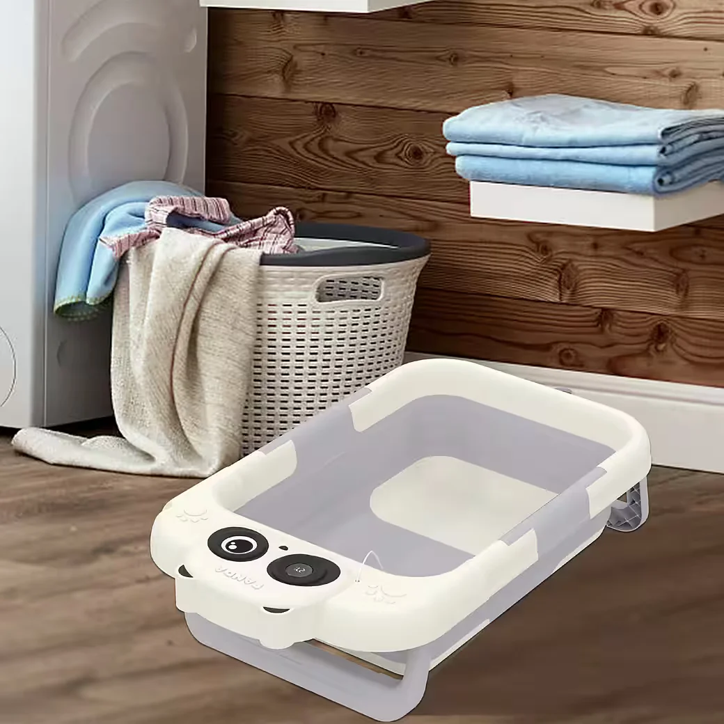 FIVMEN Babywanne faltbar Kissen Thermometer