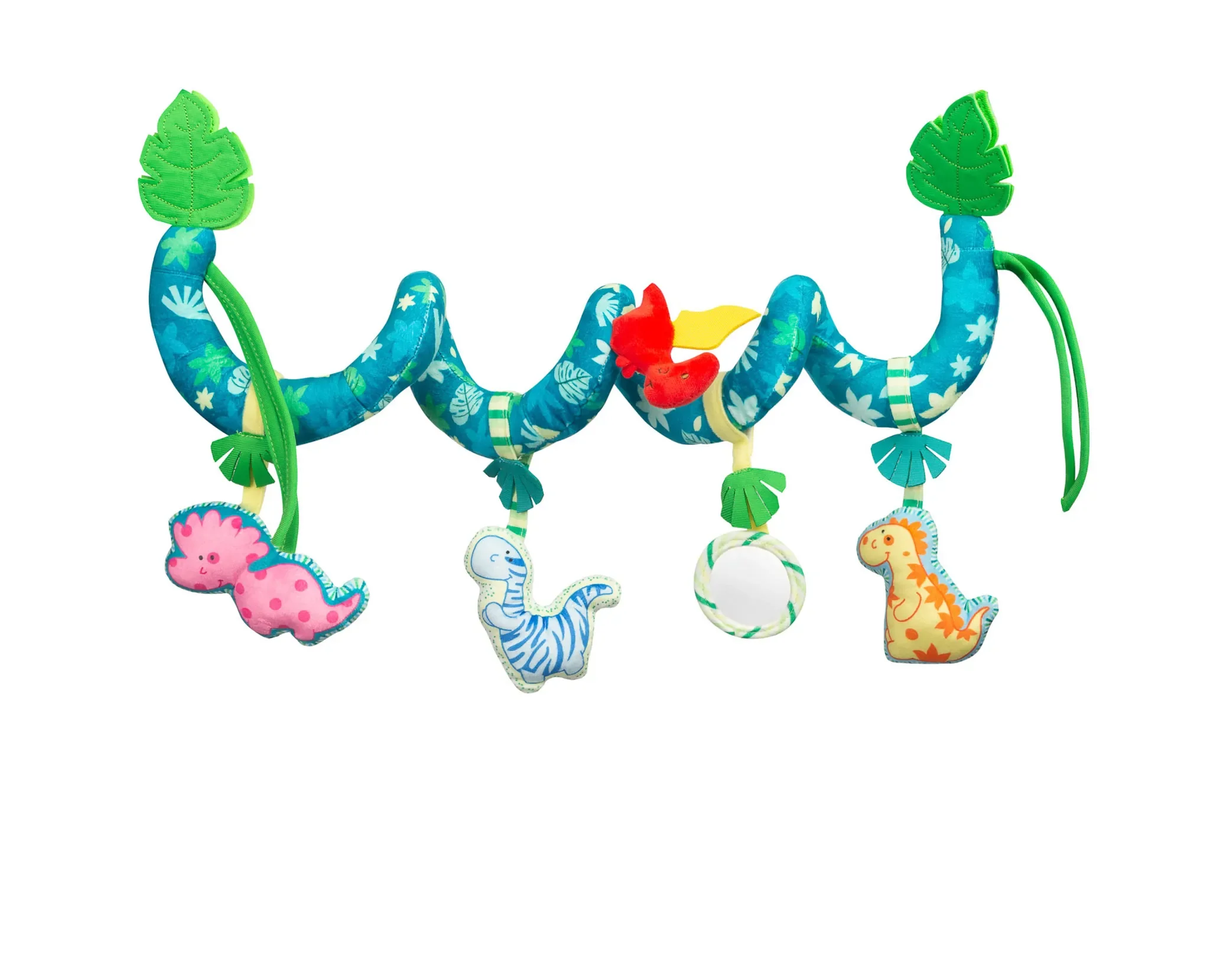 SENSILLO - Kinderwagen Spielzeug Babys, Kinderwagenkette, Spirale Spielzeug, Dino