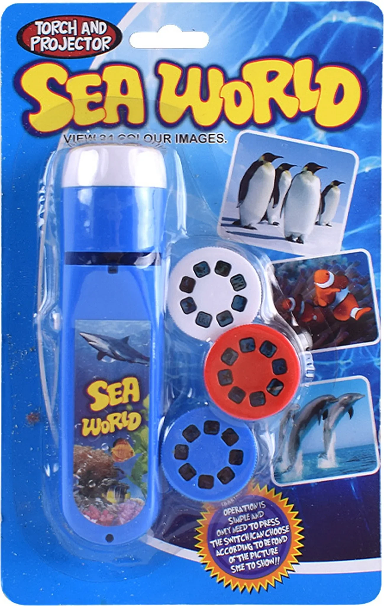 Kinder Projektor-Spielzeug – Lern-Taschenlampe mit Bildern