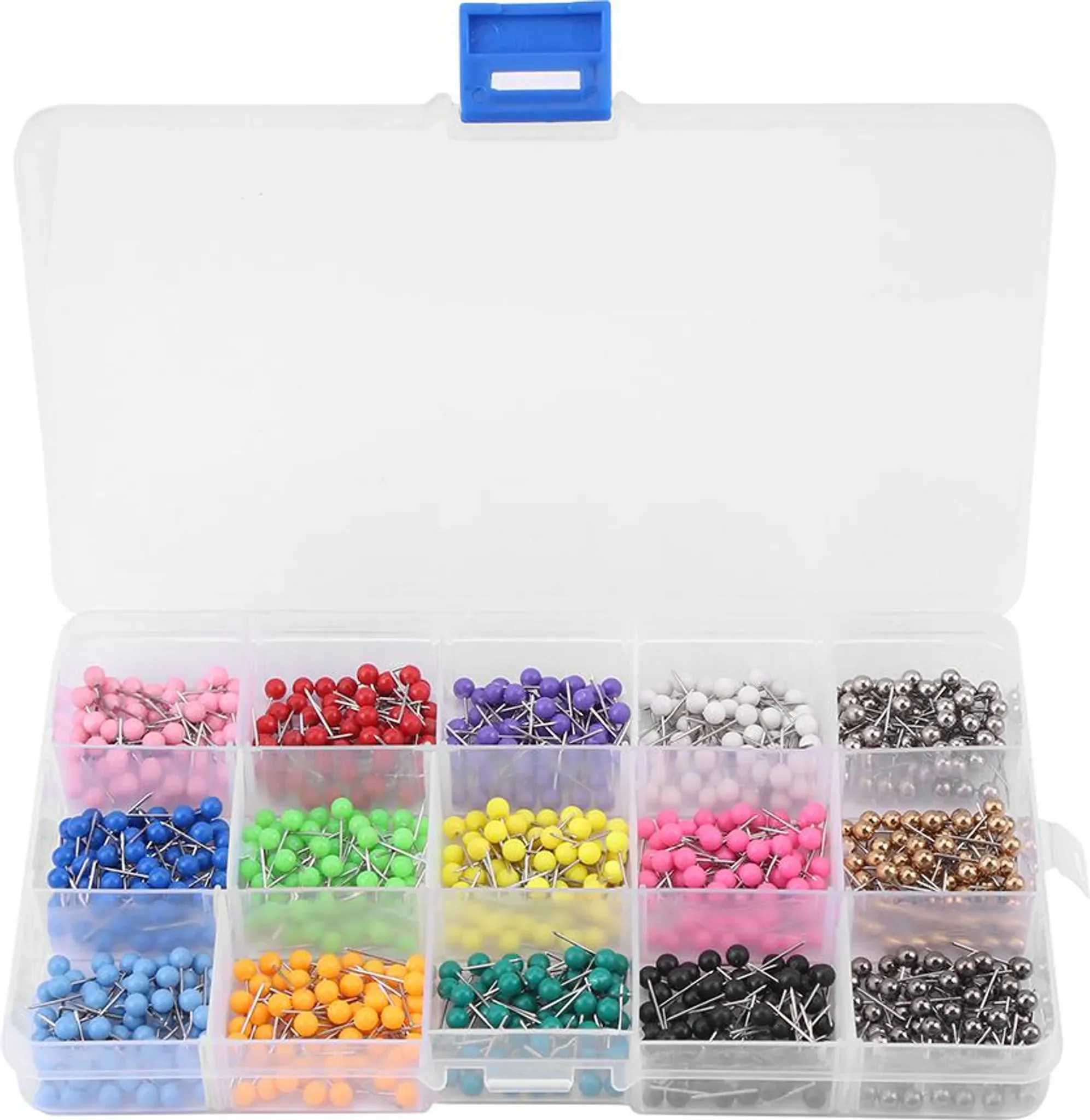 900 Stück Nähnadeln mit runden Köpfen – Bastel- & Dekorationsnadeln