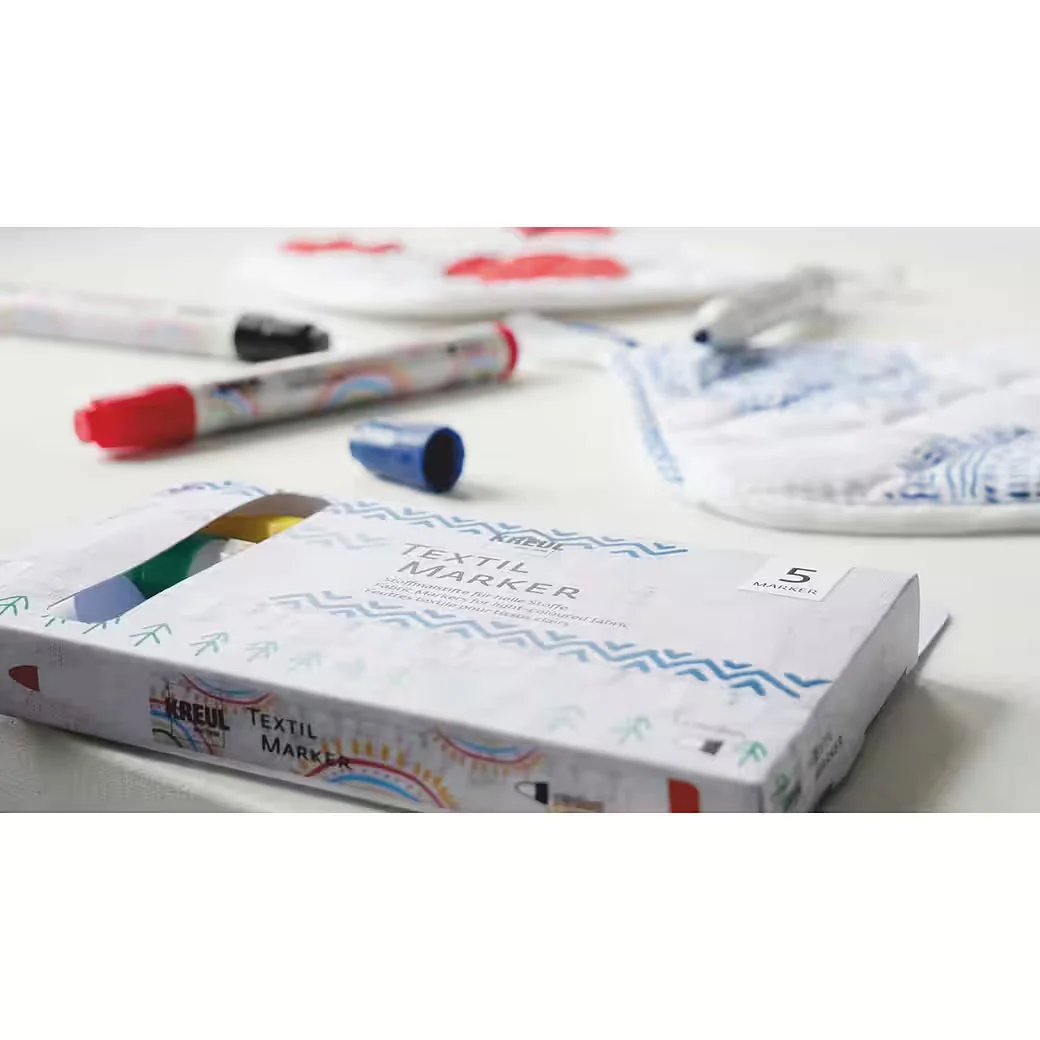 KREUL Textilmarker medium 5er Set