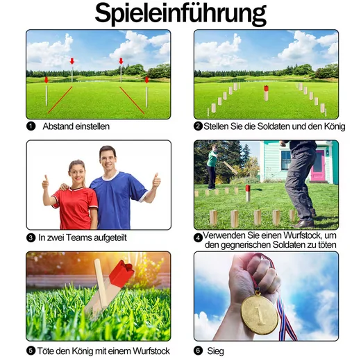 FIVMEN Kubb Wurfspiel Gartenset