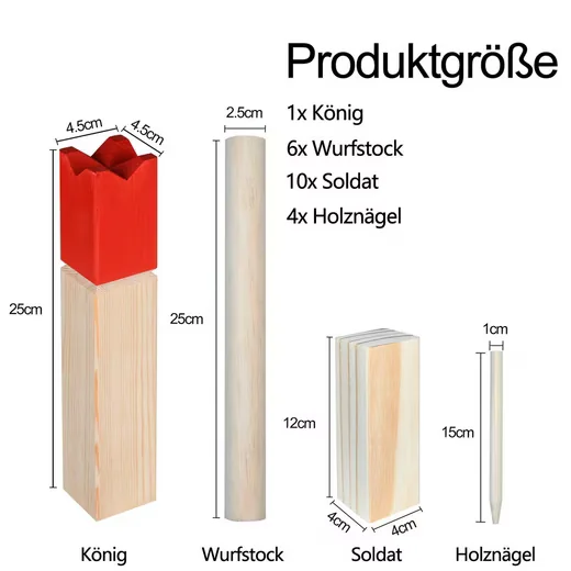FIVMEN Kubb Wurfspiel Gartenset