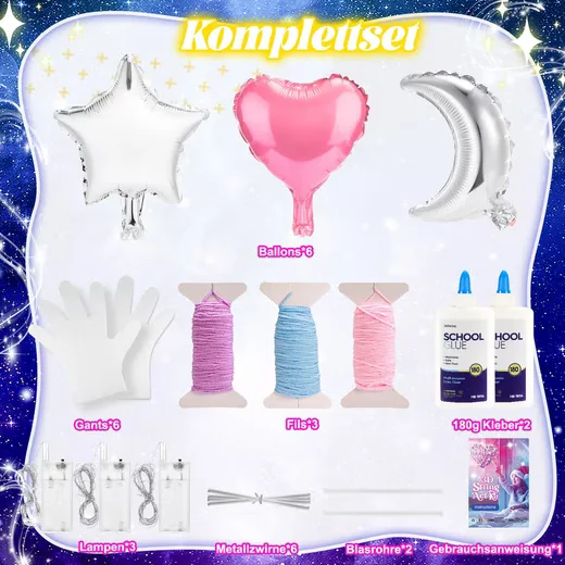 WOOTOY DIY String Art Bastelset mit Lichterkette