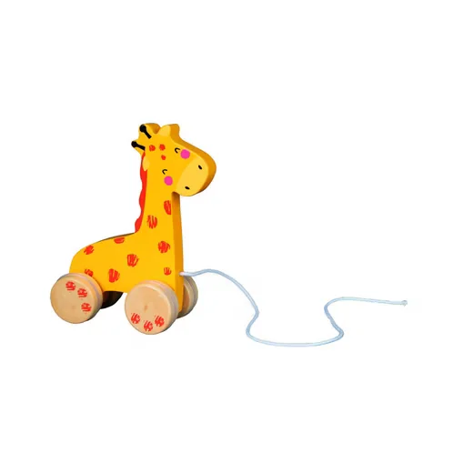 BESTTOY Nachziehtier Giraffe gelb