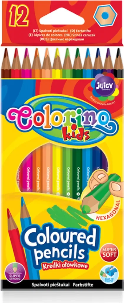 PATIO COLORINO Buntstifte sechskant 12 Farben