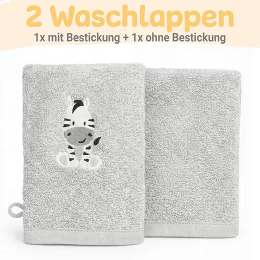 BABYKAJO Baby Kapuzenhandtuch 3er Set Frottee