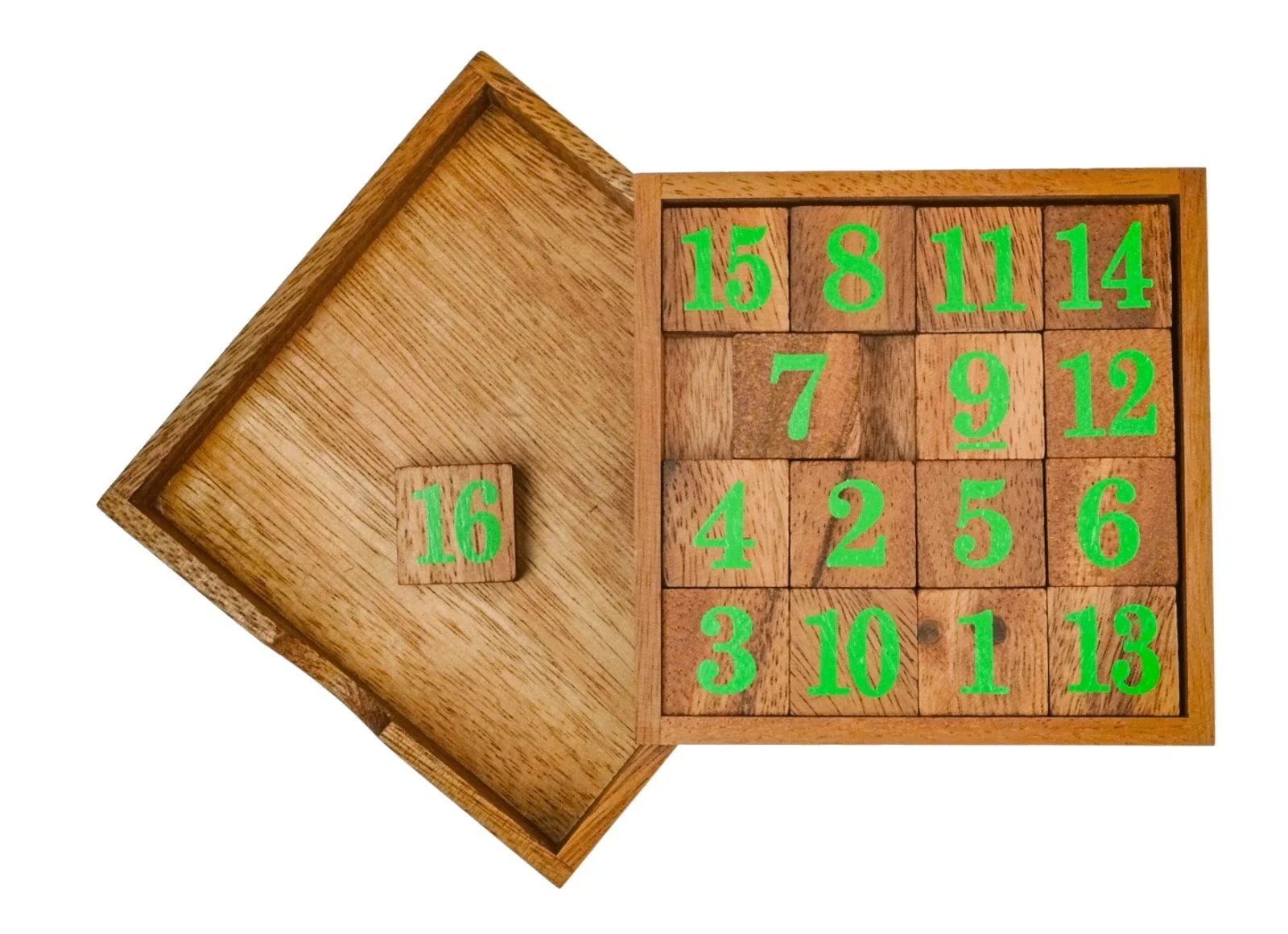 LOGOPLAY Slide 15 Schiebepuzzle grün
