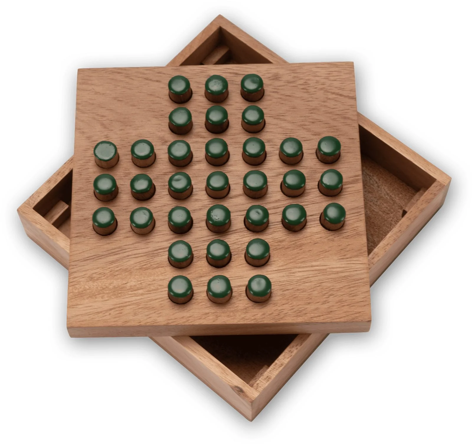LOGOPLAY Solitär Brettspiel Größe L grün