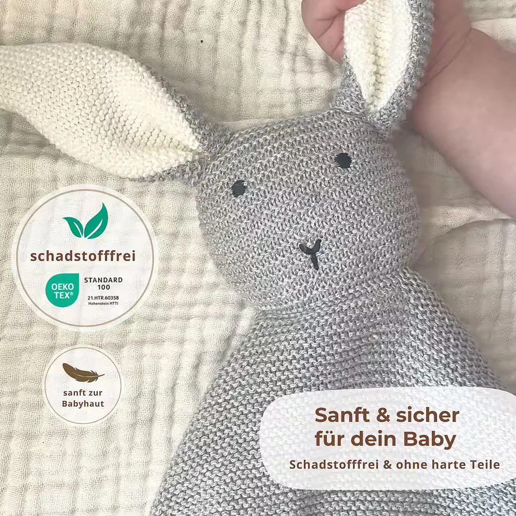 DIKOS Schmuse Hase Kuscheltuch Set Bio Söckchen