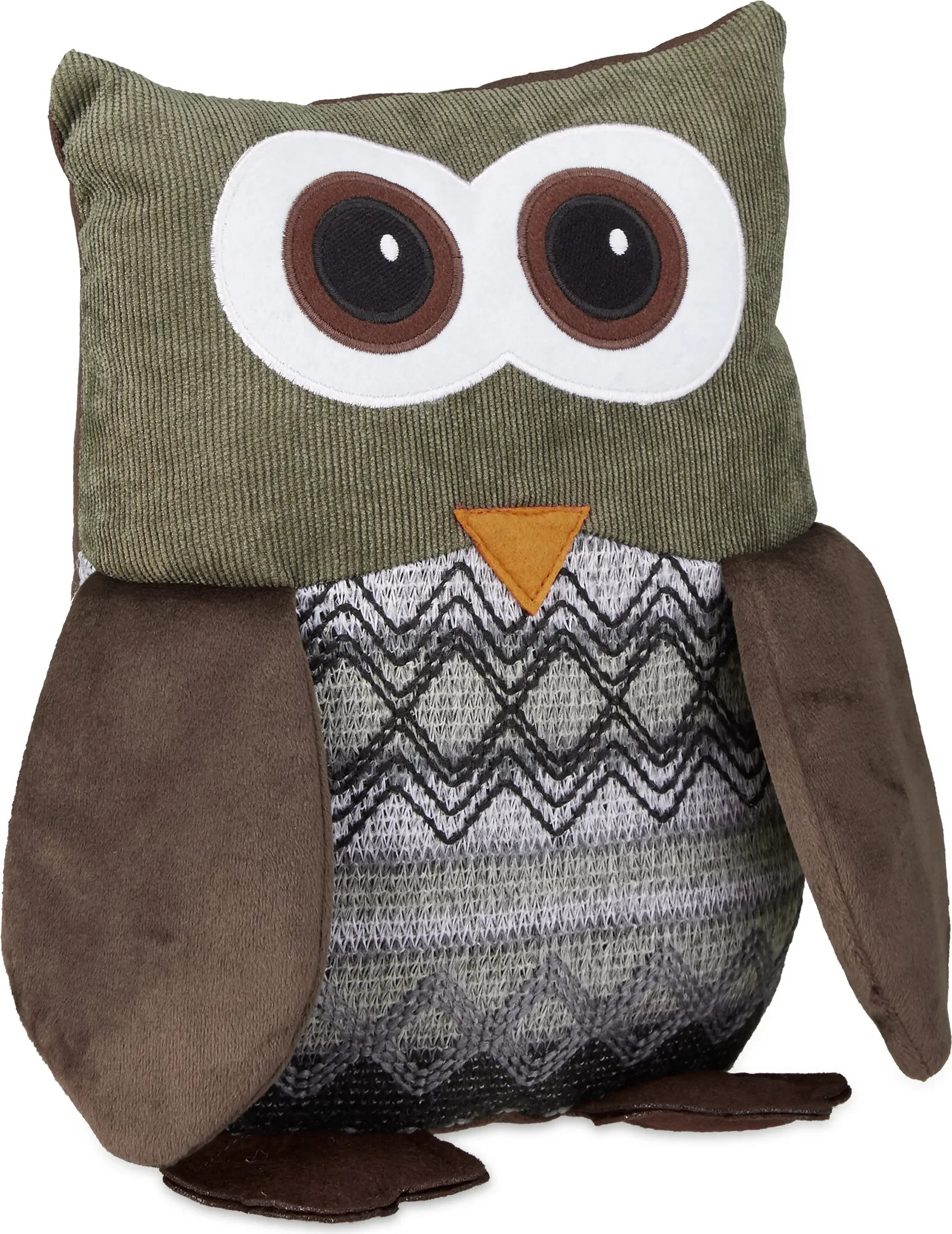 Türstopper Eule – Sandfüllung, Braun, 24 x 14 x 14 cm