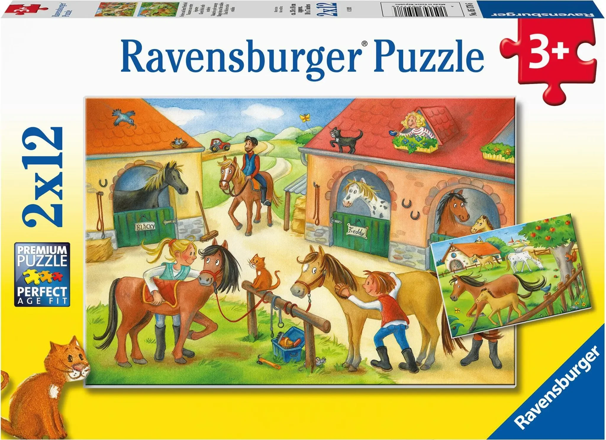 Ferien auf dem Pferdehof – Kinderpuzzle 2 × 12 Teile