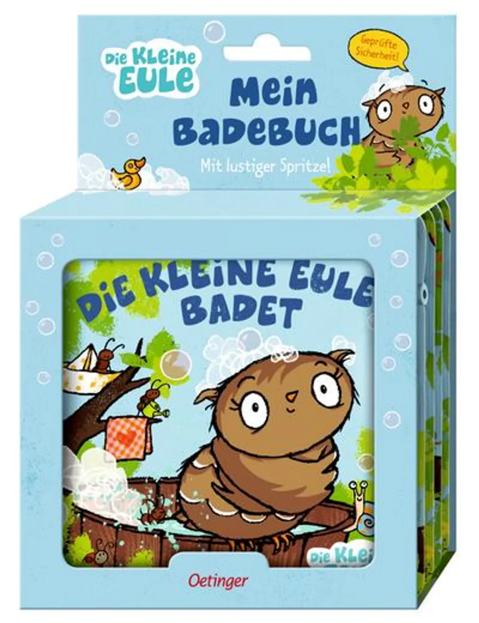 Die kleine Eule badet – Badebuch für Babys