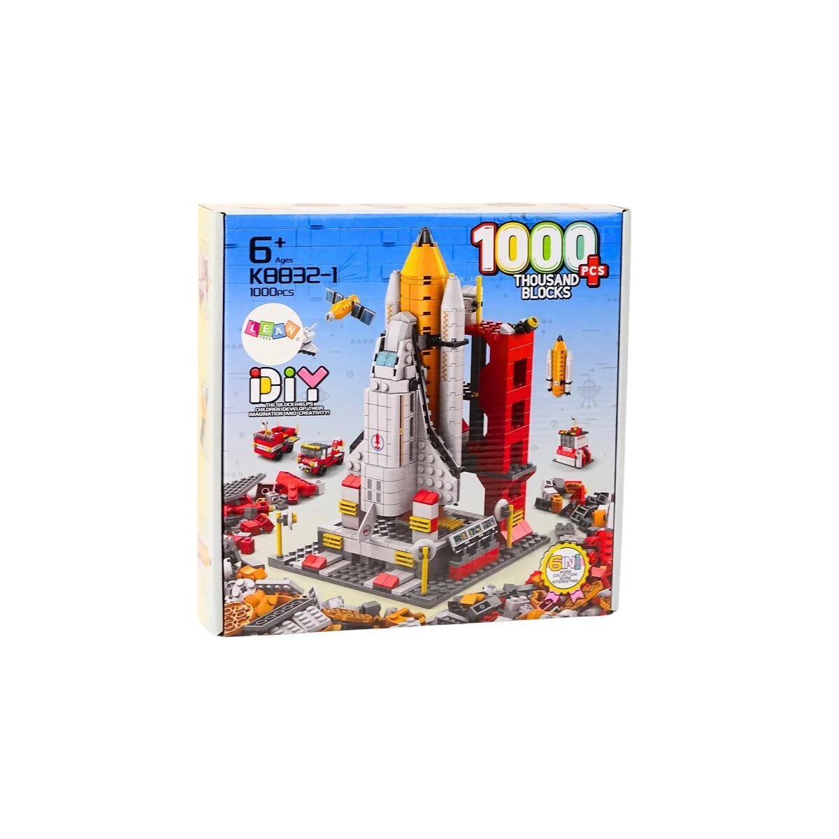 WISAM Bausteine Weltraumrakete 6in1 1000 Teile