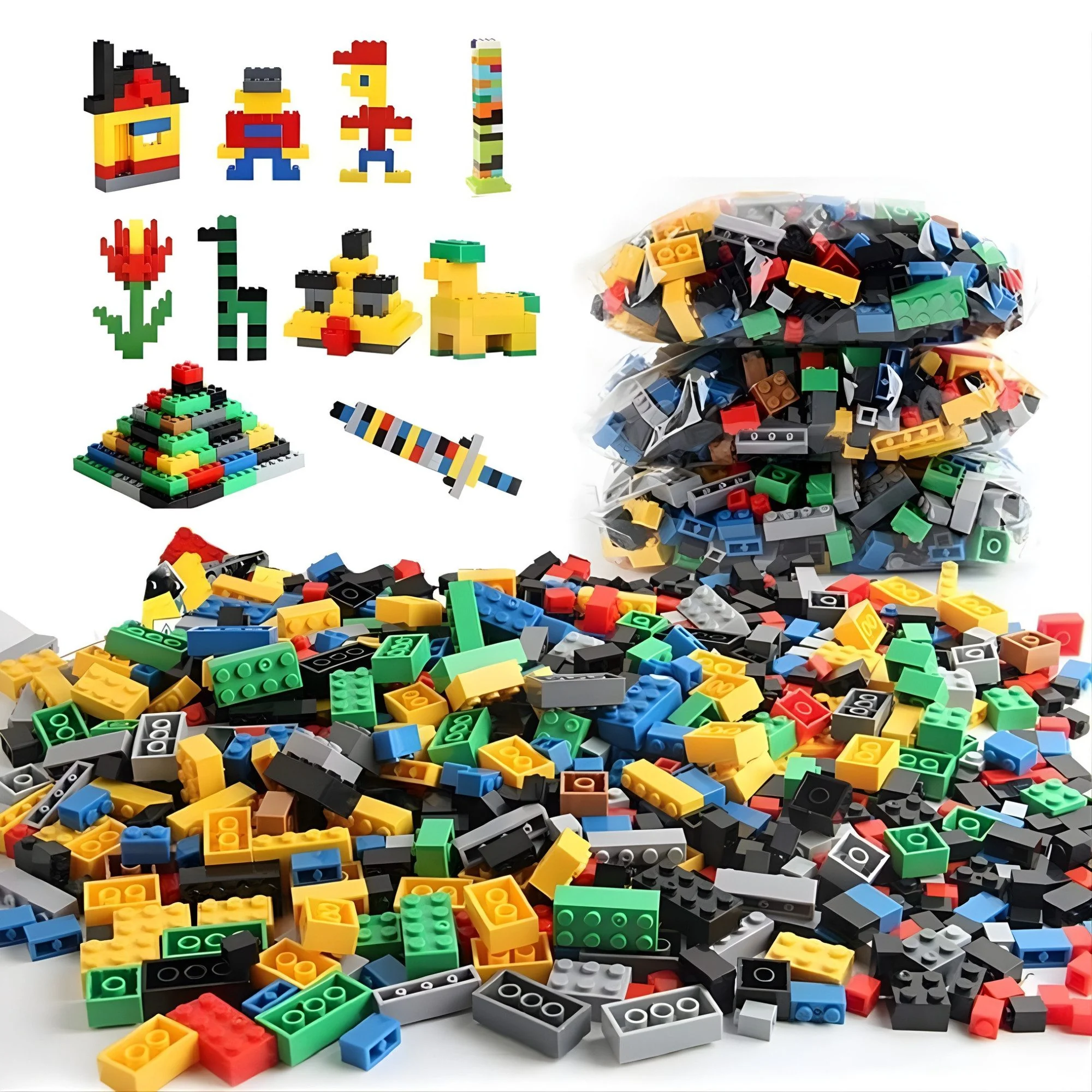 ATHLIX 1000er Klemmbausteine kompatibel mit Lego