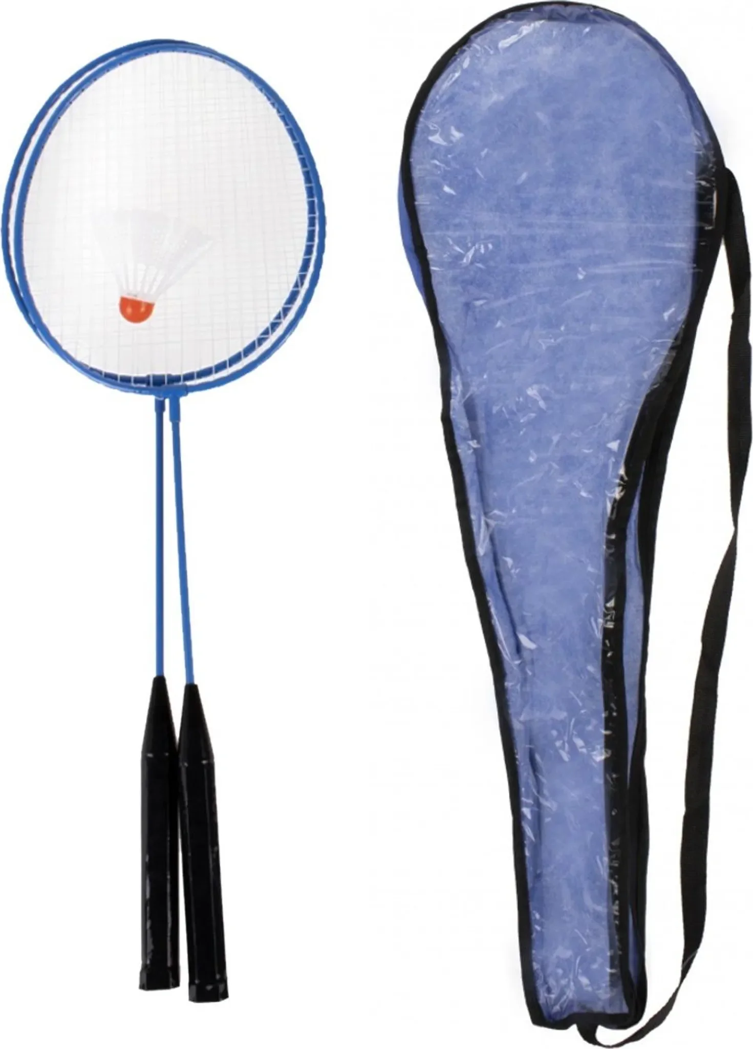 Badmintonset zwei Metallschläger Federballabdeckung Mega Creative 380039