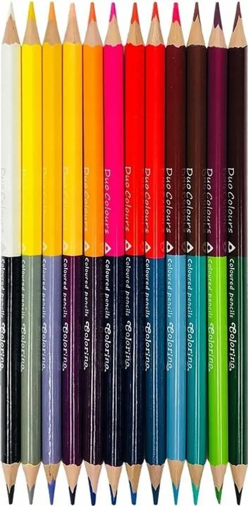 COLORINO dreieckige Zweifarbstifte 12/24 FARBEN