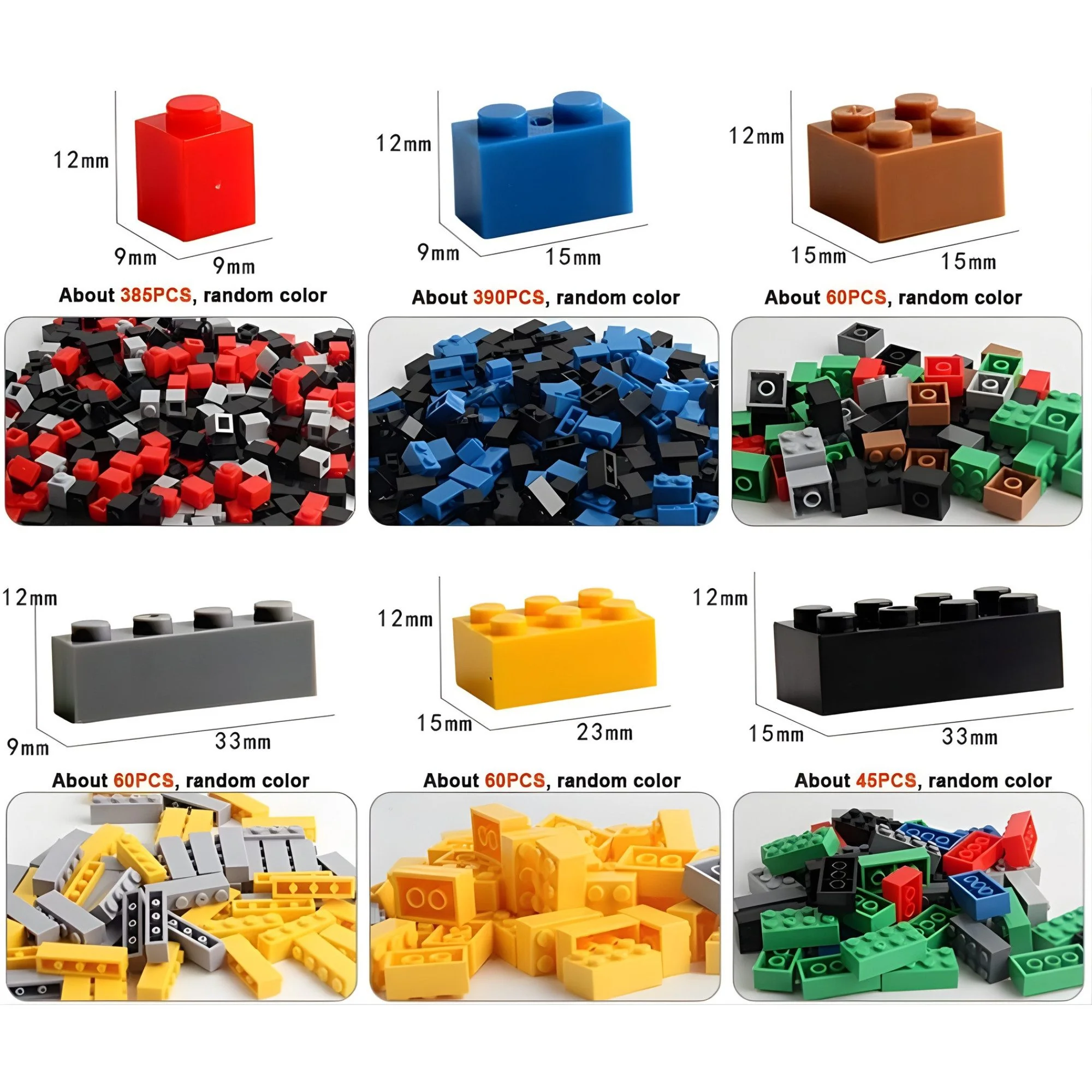 ATHLIX 1000er Klemmbausteine kompatibel mit Lego