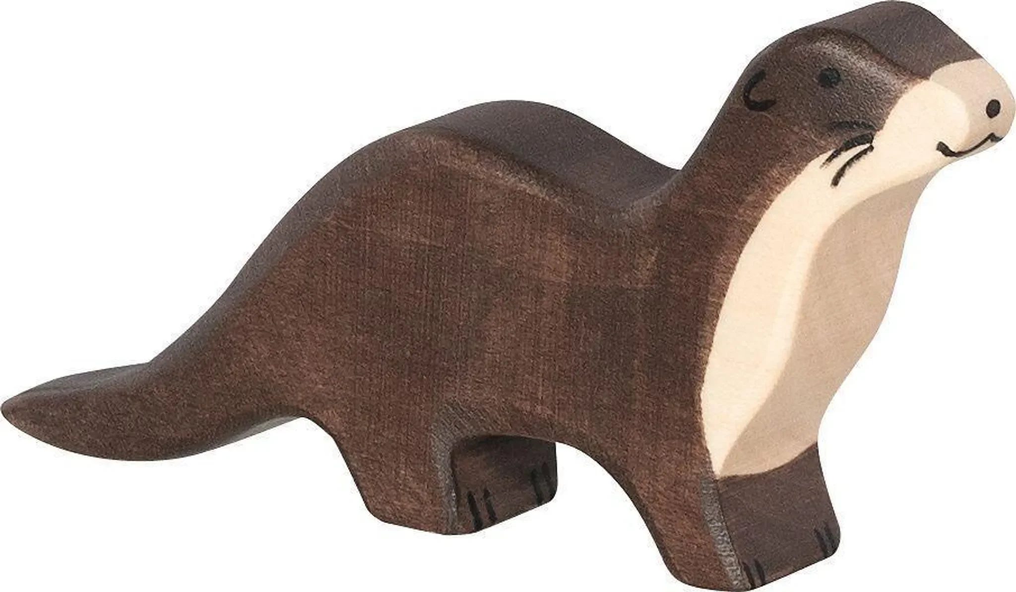 Holztiger Seeotter – handgefertigte Holz-Spielfigur