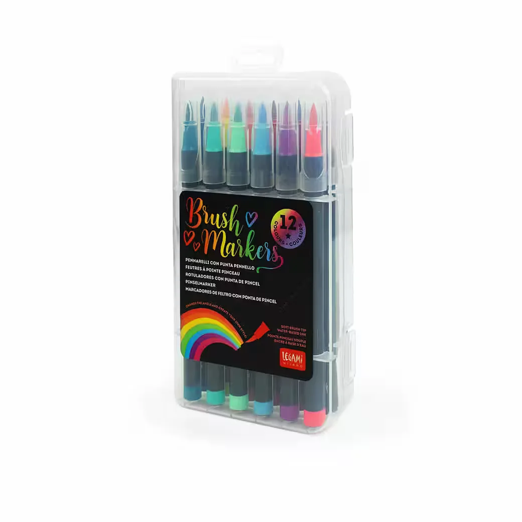 LEGAMI Brush Marker Filzstifte 12 Farben