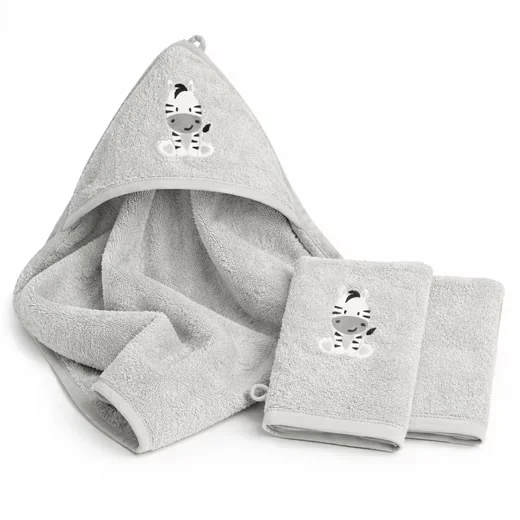 BABYKAJO Baby Kapuzenhandtuch 3er Set Frottee